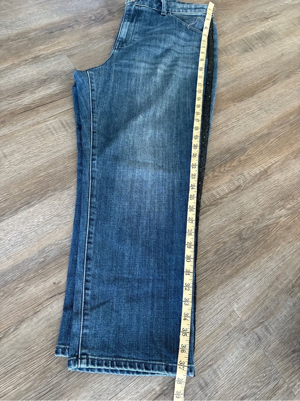 Talbots Dark Blue Straight Jeans with Side Trim - Picture 4 of 7